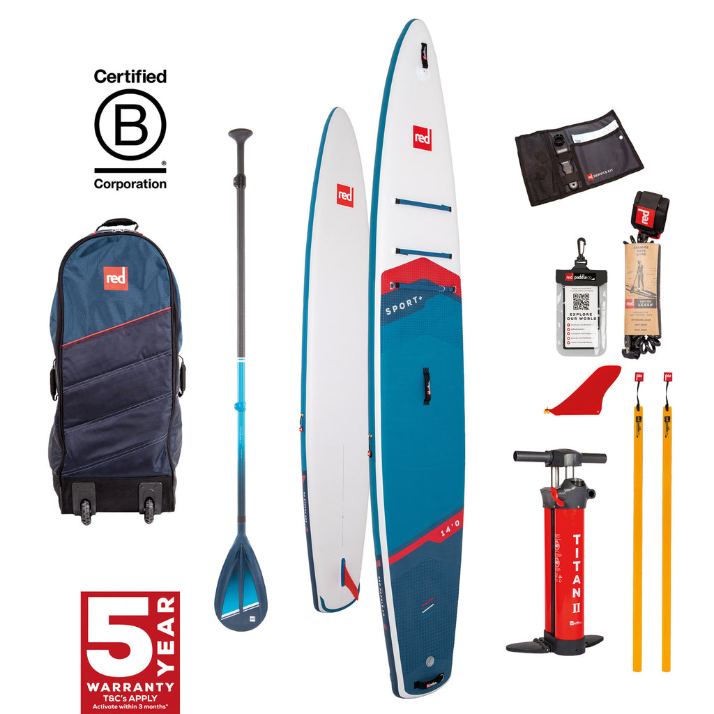 Red Paddle Co 14' Sport+ MSL Inflatable Paddle Board 2024 - The SUP Store