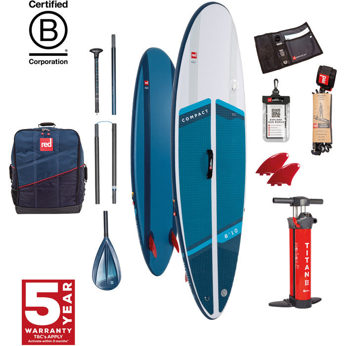Red Paddle 8'10" Compact MSL PACT Inflatable Paddle Board Package 2024 - The SUP Store