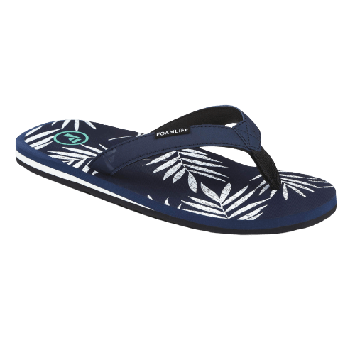Foamlife Zikat Palm Navy Flip Flops - The SUP Store
