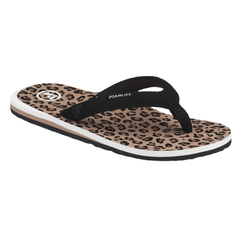 Leopard top flip flops