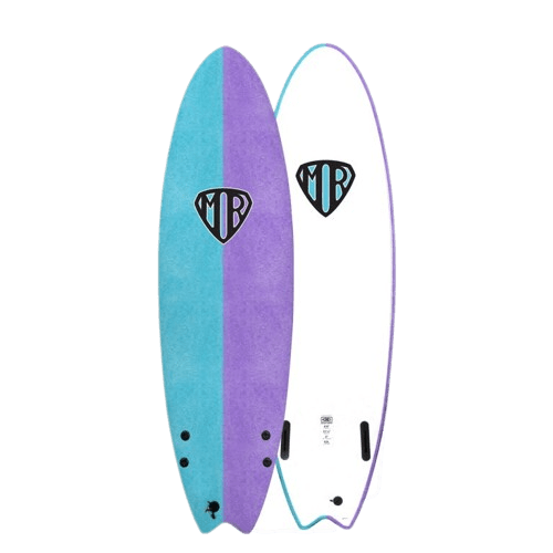 Ocean + Earth 6’6 Mr Ezi Rider Twin Fin Softboard Violet - The SUP Store