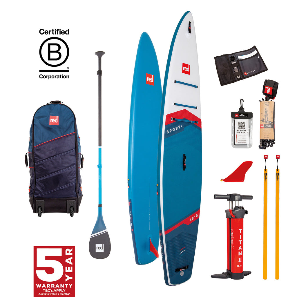 Red Paddle Co 12'6" Sport+ MSL Inflatable Paddle Board 2024 - The SUP Store