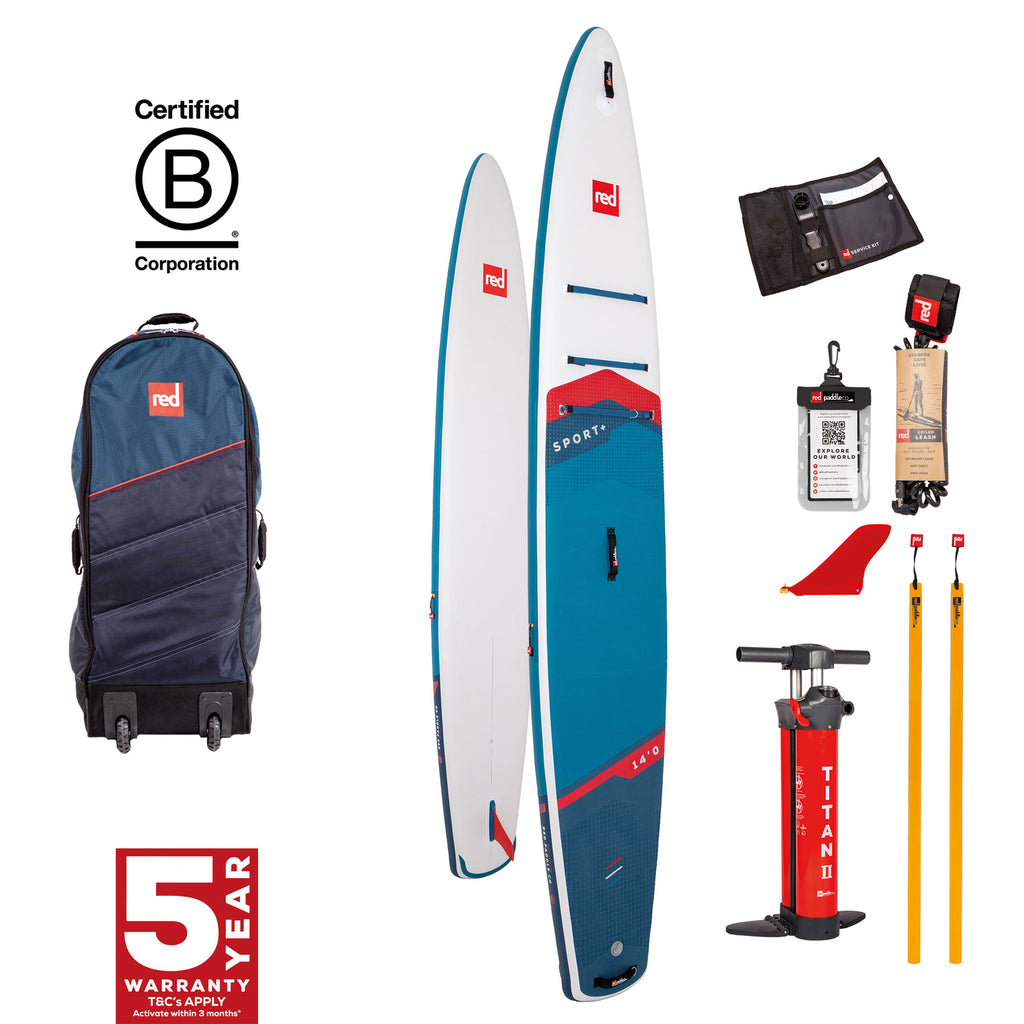 Red Paddle Co 14' Sport+ MSL Inflatable Paddle Board 2024 - The SUP Store